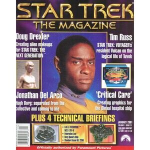 Star Trek The Magazine 2001 January Doug Drexler Tim Russ Johnathan Del Arco C-9